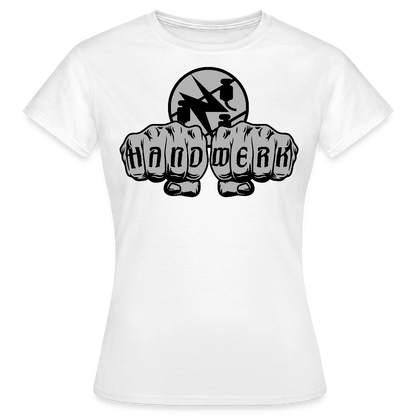 Frauen T-Shirt "Elektriker" Weiß Frauen T-Shirt