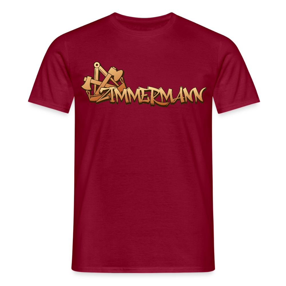Unisex T-Shirt "Zimmermann" Ziegelrot Männer T-Shirt