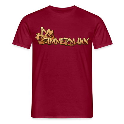 Unisex T-Shirt "Zimmermann" Ziegelrot Männer T-Shirt