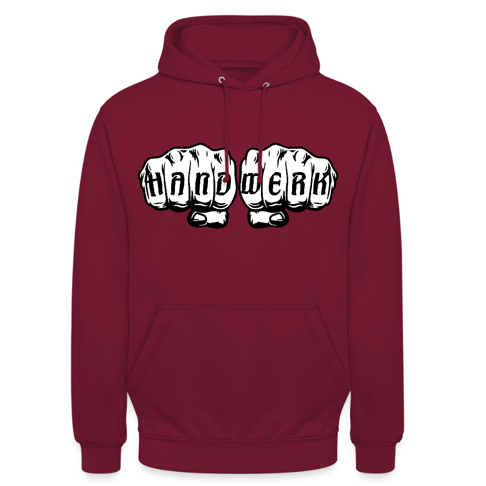 Unisex Hoodie "Handwerk" Bordeaux Unisex Hoodie