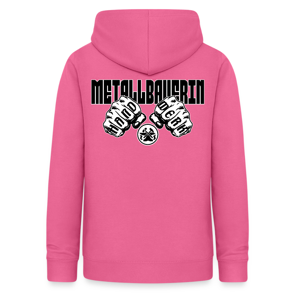 Frauen Hoodie "Metallbauerin" (beidseitig beruckt) Pink Frauen Hoodie