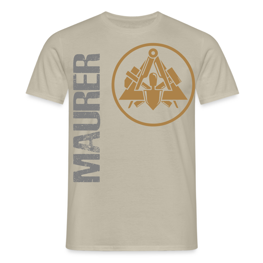 Unisex T-Shirt "Maurer" Sandbeige Männer T-Shirt