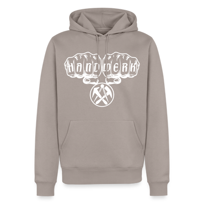 Männer Premium Hoodie "Dachdecker" Taupe Männer Premium Hoodie