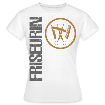 Frauen T-Shirt "Friseurin" Weiß Frauen T-Shirt