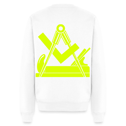 Unisex Premium Pullover "Schreiner" neongelb Weiß Männer Premium Pullover
