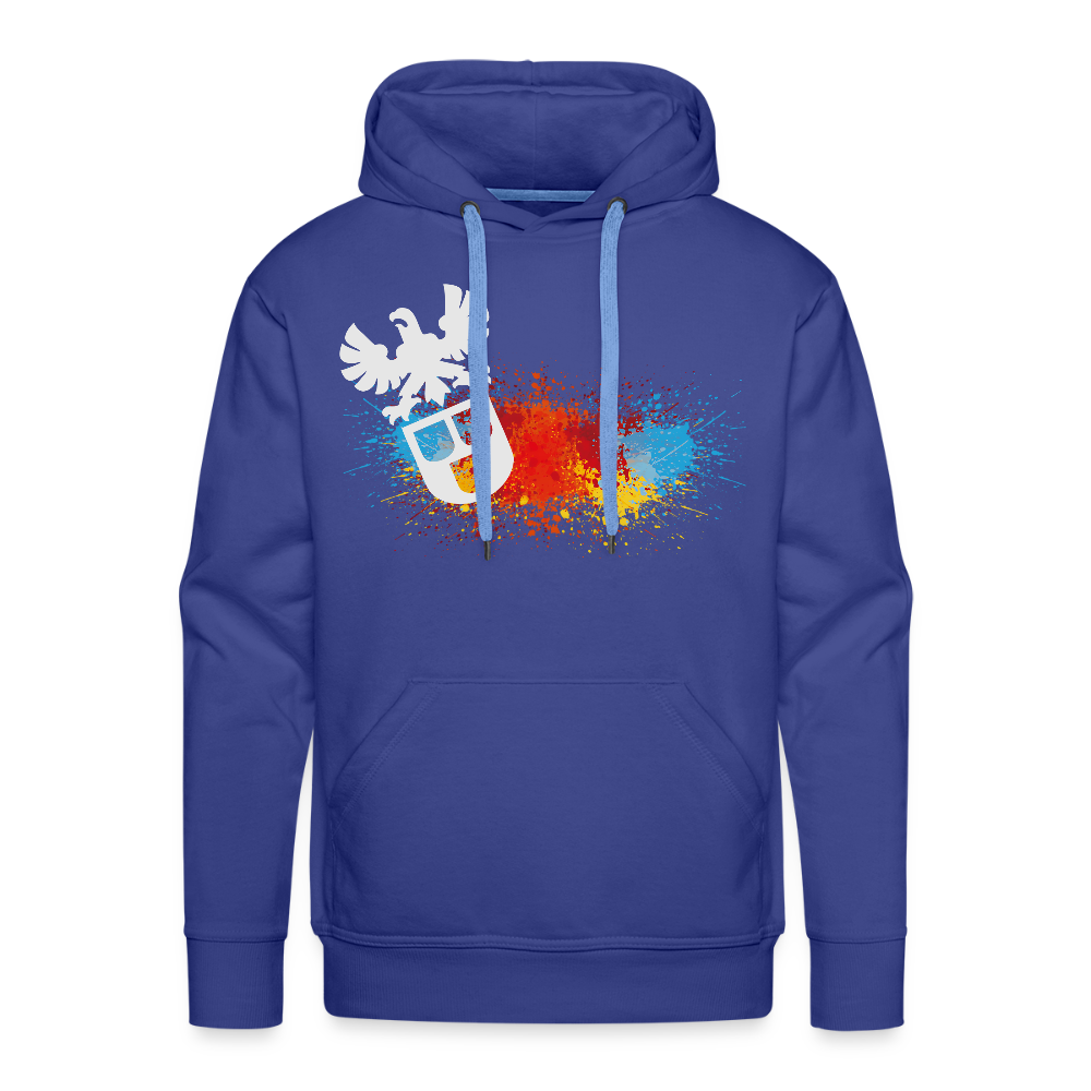 Männer Premium Hoodie "Maler-Splash" Königsblau Männer Premium Hoodie