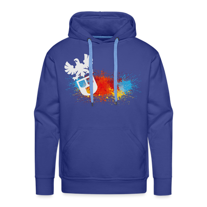 Männer Premium Hoodie "Maler-Splash" Königsblau Männer Premium Hoodie