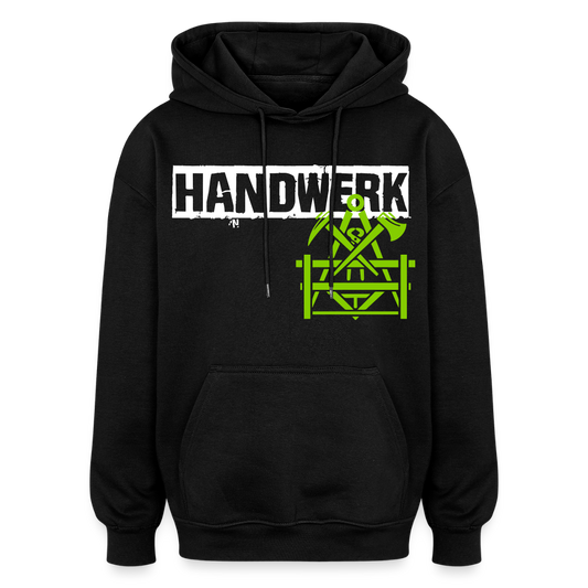 Oversized Unisex Hoodie "Betonbauer" - Schwarz