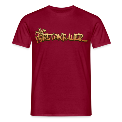 Unisex T-Shirt "Betonbauer" Ziegelrot Männer T-Shirt