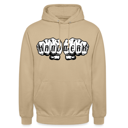 Unisex Hoodie "Handwerk" Beige Unisex Hoodie
