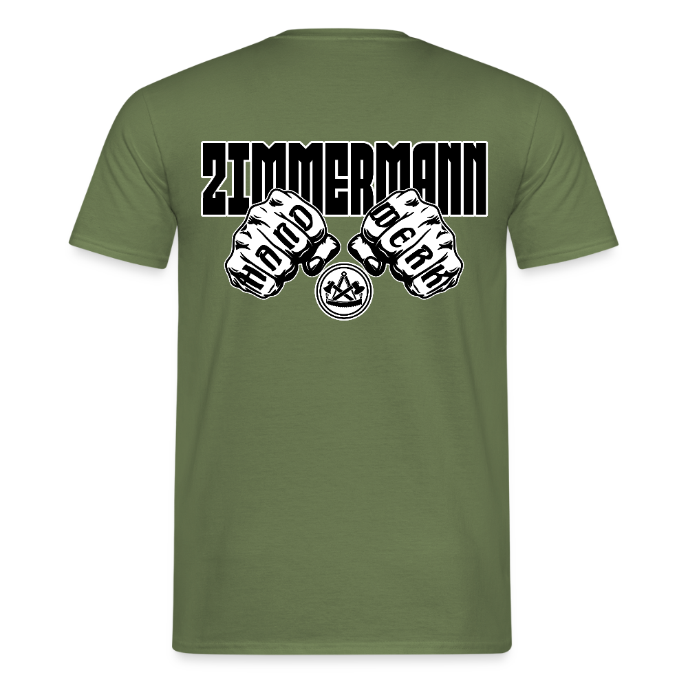 Unisex T-Shirt "Zimmermann" Militärgrün Männer T-Shirt