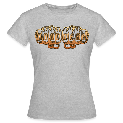 Frauen T-Shirt "Handwerk" Grau meliert Frauen T-Shirt