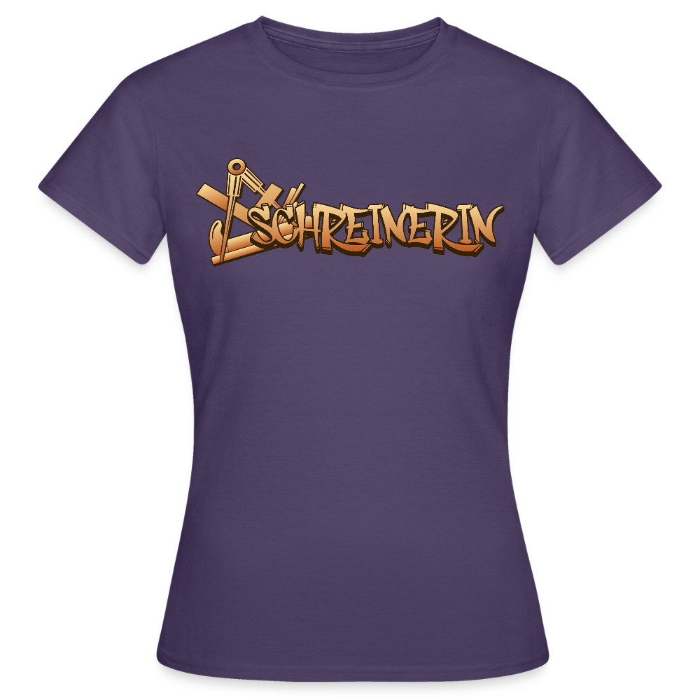 Frauen T-Shirt "Schreinerin" Dunkellila Frauen T-Shirt