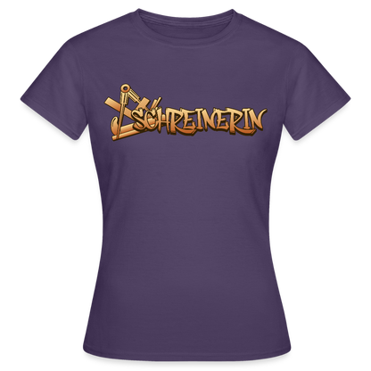 Frauen T-Shirt "Schreinerin" Dunkellila Frauen T-Shirt