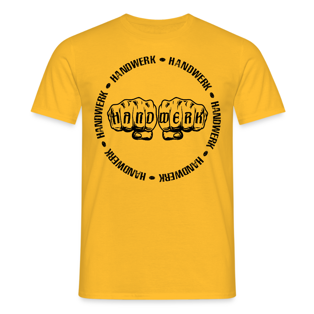 Unisex T-Shirt "Handwerk-Handwerk" Gelb Männer T-Shirt