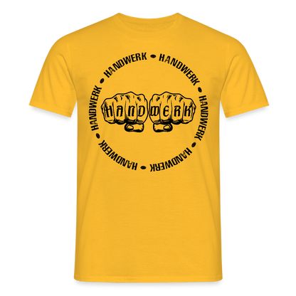 Unisex T-Shirt "Handwerk-Handwerk" Gelb Männer T-Shirt
