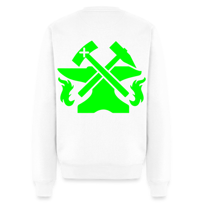 Unisex Premium Pullover "Metallbauer" neongrün Weiß Männer Premium Pullover
