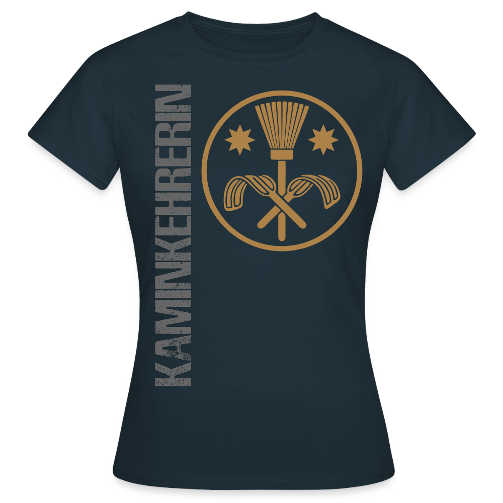 Frauen T-Shirt "Kaminkehrerin" Navy Frauen T-Shirt