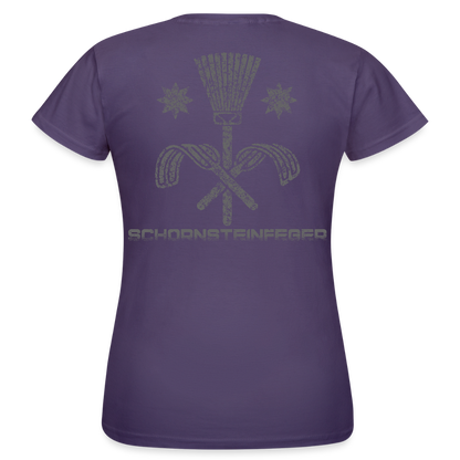 Frauen T-Shirt "Schornsteinfeger" Dunkellila Frauen T-Shirt