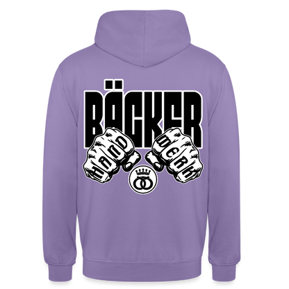 Unisex Hoodie "Bäcker" (beidseitig bedruckt) - Lavendel