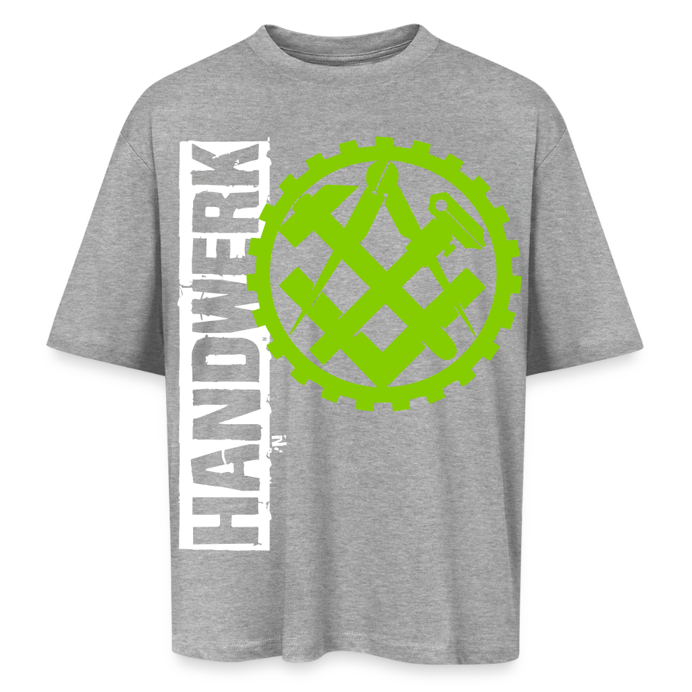 Oversized Unisex T-Shirt "Mechaniker" Grau meliert Oversized Unisex T-Shirt