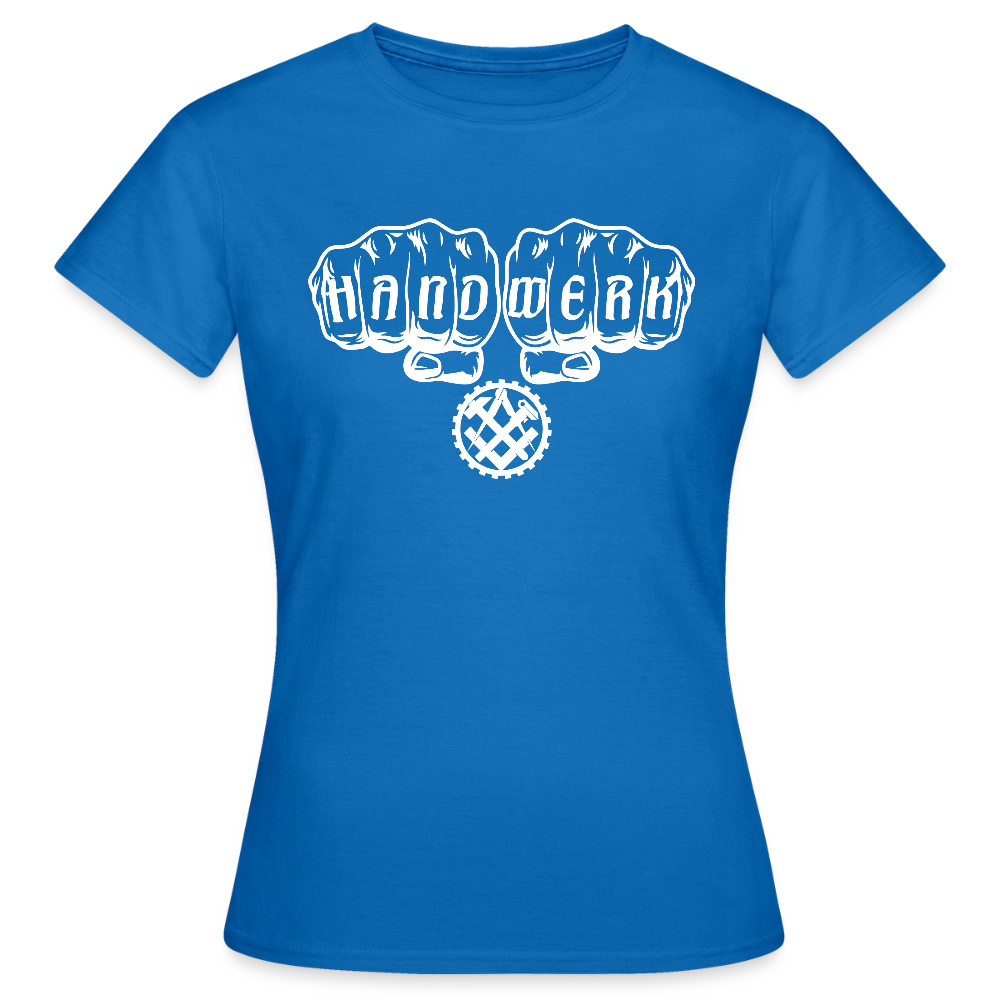 Frauen T-Shirt "Mechaniker" Royalblau Frauen T-Shirt