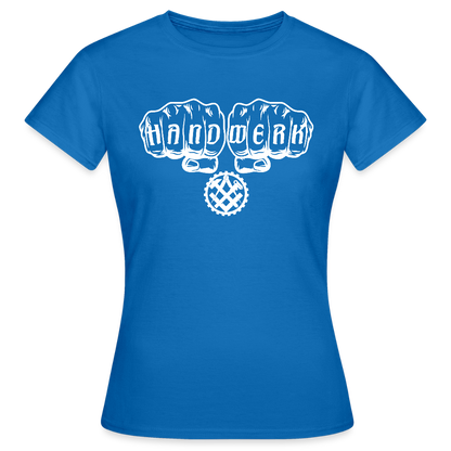 Frauen T-Shirt "Mechaniker" Royalblau Frauen T-Shirt