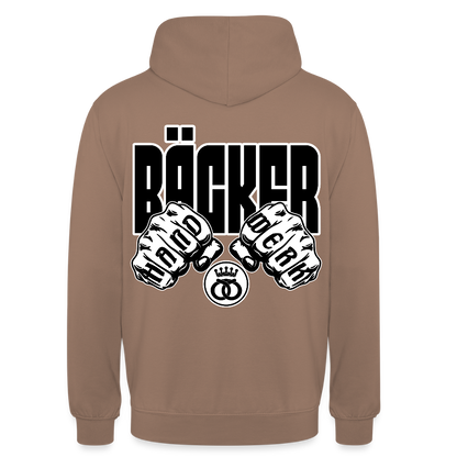 Unisex Hoodie "Bäcker" (beidseitig bedruckt) - Mokka