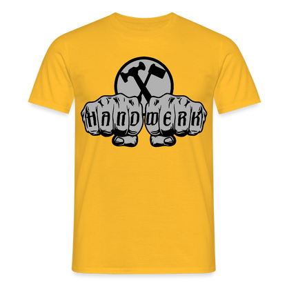 Unisex T-Shirt "Installateur" Gelb Männer T-Shirt