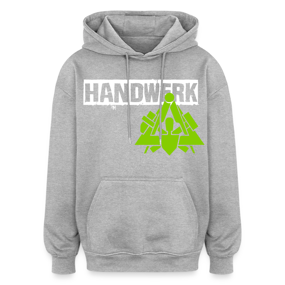 Oversized Unisex Hoodie "Maurer" Grau meliert Oversized Unisex Hoodie