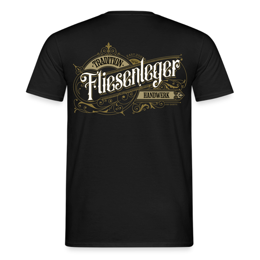 Unisex T-Shirt "Fliesenleger"-Nostalgie Schwarz Männer T-Shirt {{ color }}
