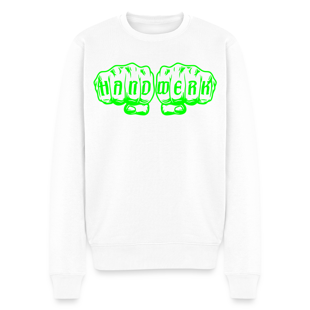 Unisex Premium Pullover "Bodenleger" neongrün Weiß Männer Premium Pullover