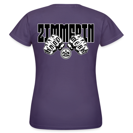 Frauen T-Shirt "Zimmerin" (beidseitig bedruckt) - Dunkellila
