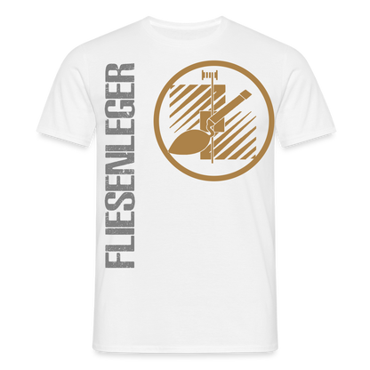 Unisex T-Shirt "Fliesenleger" Weiß Männer T-Shirt