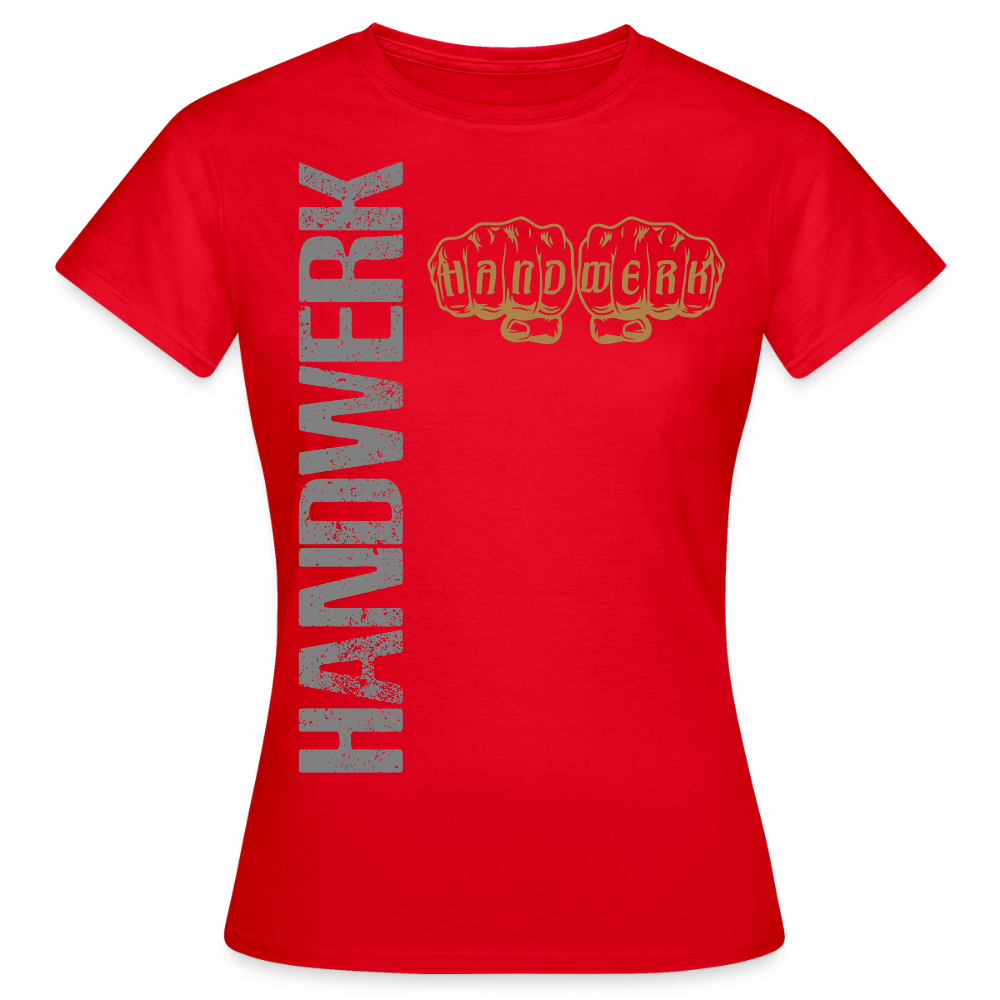 Frauen T-Shirt "Handwerk24" Rot Frauen T-Shirt