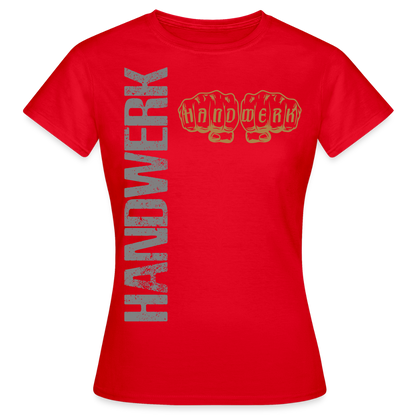 Frauen T-Shirt "Handwerk24" Rot Frauen T-Shirt