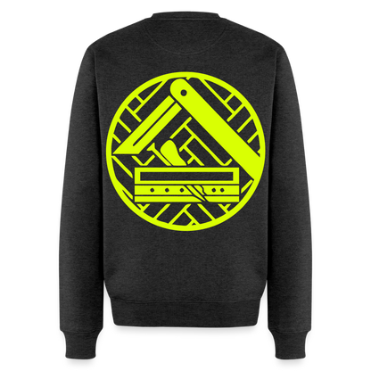 Unisex Premium Pullover "Parkettleger" neongelb Anthrazit meliert Männer Premium Pullover