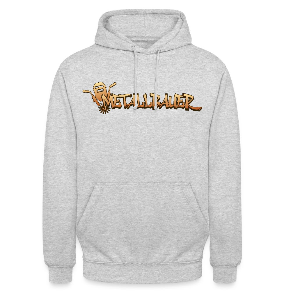 Unisex Hoodie"Metallbauer" Hellgrau meliert Unisex Hoodie