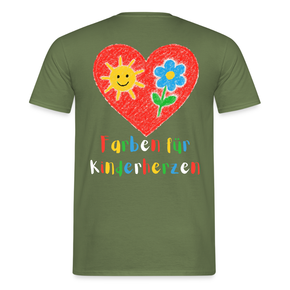 Unisex T-Shirt "Farben für Kinderherzen" (beidseitig bedruckt) Männer T-Shirt