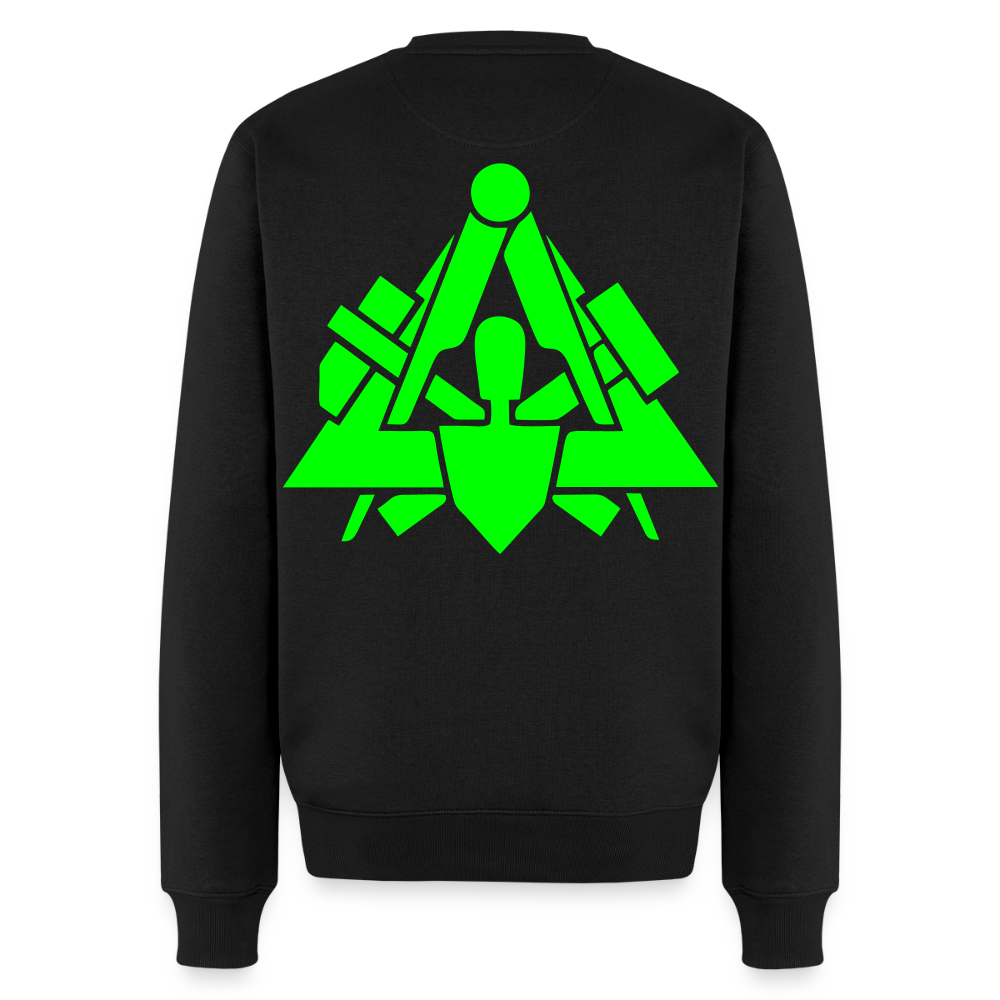 Unisex Premium Pullover "Maurer" neongrün Schwarz Männer Premium Pullover