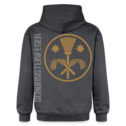 Gildan Unisex Softstyle® "Schornsteinfeger" Dunkelgrau meliert Gildan Unisex Softstyle® Midweight Hoodie