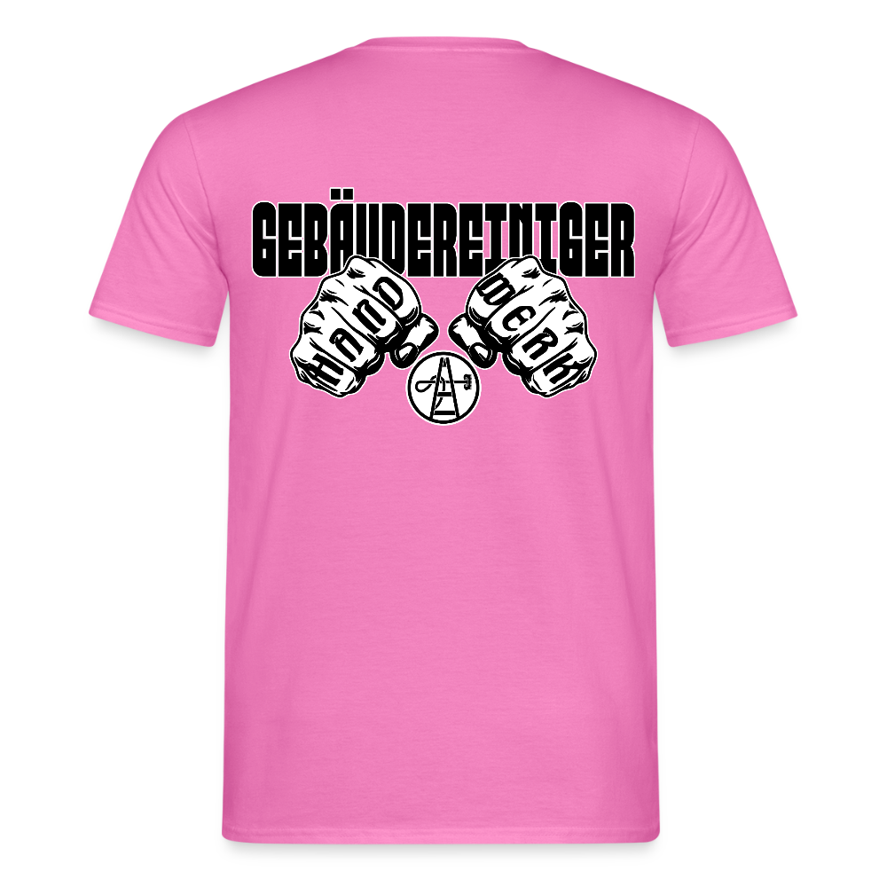 Unisex T-Shirt "Gebäudereiniger" (beidseitig bedruckt) Pink Männer T-Shirt
