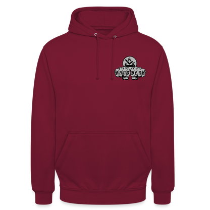 Unisex Hoodie "Schreiner/Tischler" beidseitig bedruckt Bordeaux Unisex Hoodie