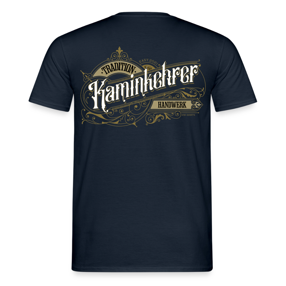 Unisex T-Shirt "Kaminkehrer"-Nostalgie von Spreadconnect, Männer T-Shirt mit nostalgischem Kaminkehrer-Design, bequemes Baumwollshirt