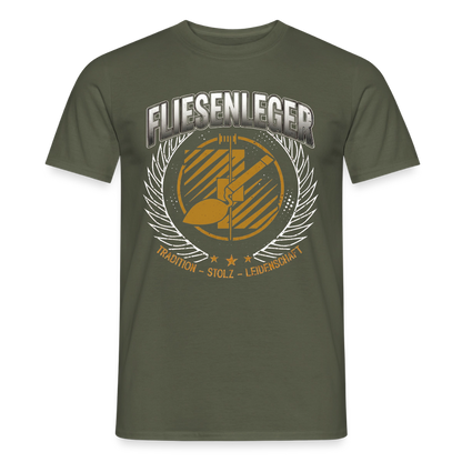 Unisex Traditions-T-Shirt für Fliesenleger von Spreadconnect, bequemes Männer T-Shirt mit traditionellem Design.