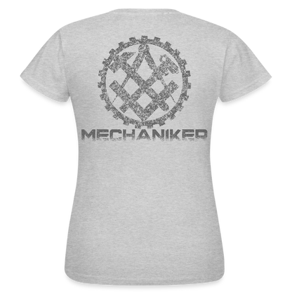 Frauen T-Shirt "Mechaniker" Grau meliert Frauen T-Shirt