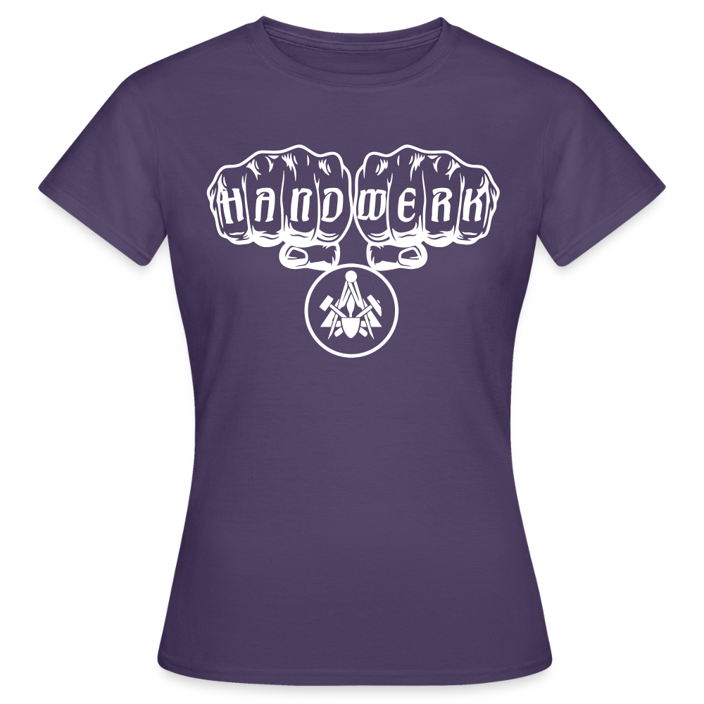 Frauen T-Shirt "Maurer" Dunkellila Frauen T-Shirt