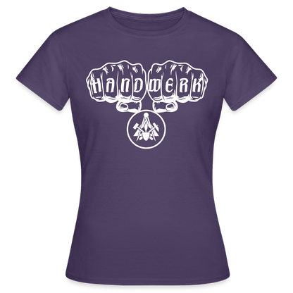 Frauen T-Shirt "Maurer" Dunkellila Frauen T-Shirt