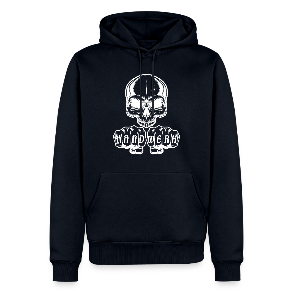 Männer Premium Hoodie "Skull-Handwerk" Navy Männer Premium Hoodie