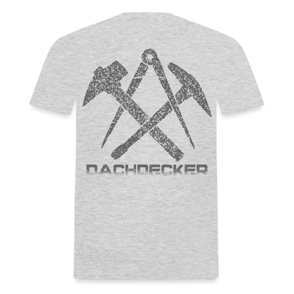 Unisex T-Shirt "Dachdecker" Grau meliert Männer T-Shirt